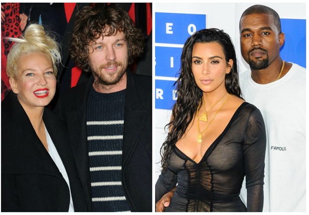 Sia s manželem / Kim Kardashian a Kanye West