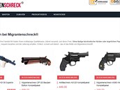 Internetový obchod Migrantenschreck (Strach z migrant) nabízí poízení zbraní...