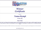 Kympl získal tento certifikát.