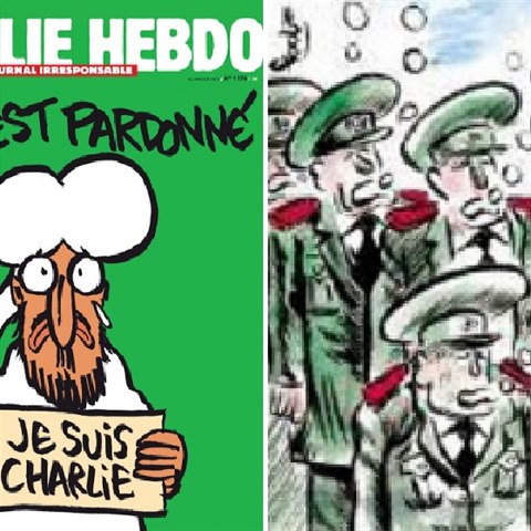 Francouzsk satiristick magazn Charlie Hebdo po muslimech pobouil i Rusy. Ty rozzuily karikatury mrtvch Alexandrovc. Podle Charlie Hebdo je ale ern humor v podku, protoe si dl legraci ze veho a vech.