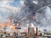 Výbuch továrny v Mexiku.