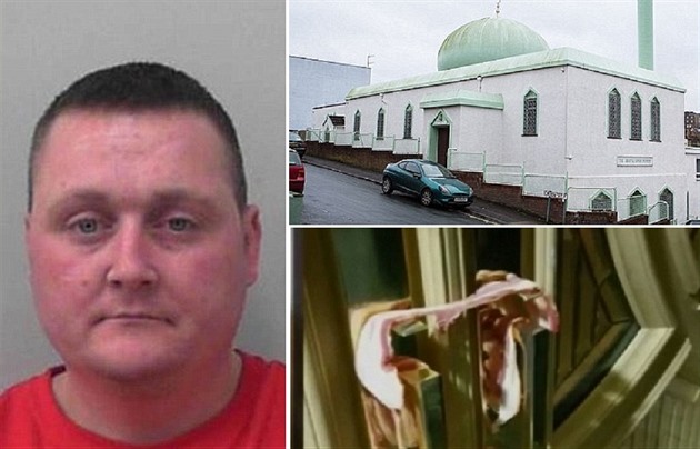 Brit Kevin Crehan byl odsouzen na 12 měsíců za rasistický útok na mešitu v...