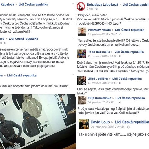 Na facebookovch strnkch Lidlu se objevily destky rasistickch pspvk.