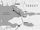 Podle dostupných informací uprchl terorista lodí do tureckého vnitrozemí....