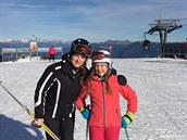 Markéta Hrubeová a její dcerka Christel Lilly na horách.