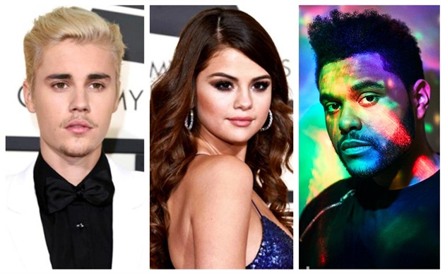 Justin Bieber / Selena Gomez / The Weeknd