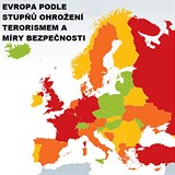 Kde je v Evropě bezpečno? Před vycestováním se poraďte s touto mapou...