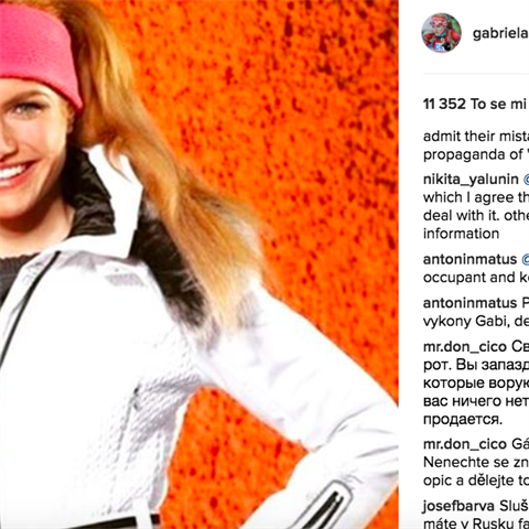 Gabriela Koukalov dostv na svm Instagramu co proto od ruskch fanouk.