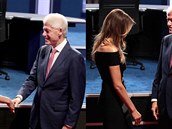 Jedno z prvních setkání Clintona s chotí Trumpa. I v tomto pípad si ji Bill...