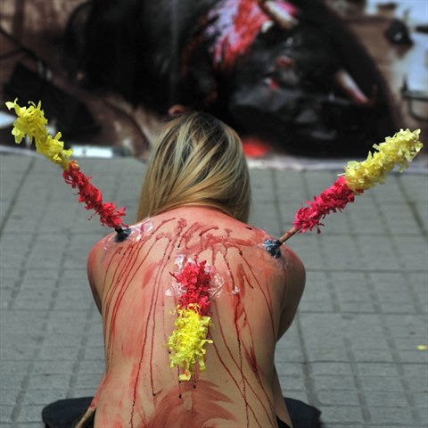 Krvav protest v Kolumbii proti bm zpasm vypadal ponkud drasticky.