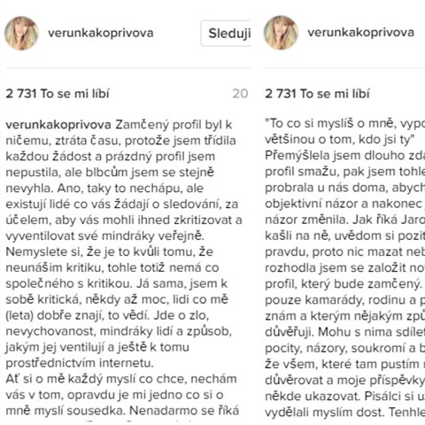 Cel pspvek o novm tu na Instagramu Veroniky Kopivov tte zde.