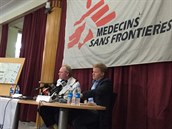 Tisková konference organizace Léka bez hranic k bombardování nemocnice v...