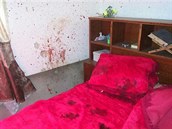 Jedna z místností iráckého bytového domu v Hadíth, kde dolo k masakru.