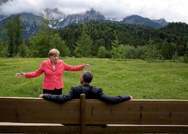S nmeckou kanclkou Angelou Merkelovou se Trump sice jet nesetkal, ale...