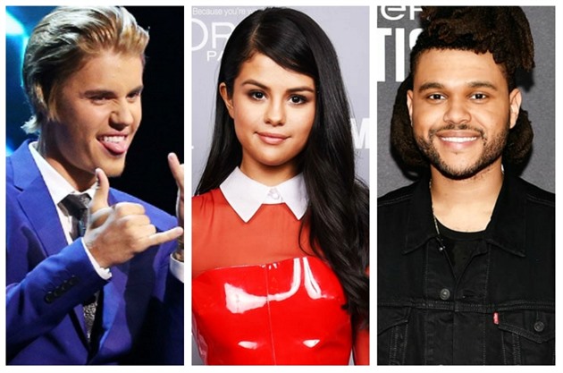 Justin Bieber / Selena Gomez / The Weeknd