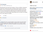 Jakub Pracha si status dal na svj instagramový úet.
