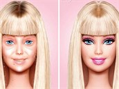 Panenka Barbie bez make-upu.