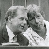 Martina Navrtilov a Vclav Havel v roce 1978.