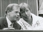 Martina Navrátilová a Václav Havel v roce 1978.