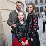 Tomáš Ujfaluši s manželkou Kateřinou a dcerou.