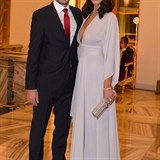 Obrnce Filip Novk a jeho snoubenka Nikola, esk Miss Earth 2014.