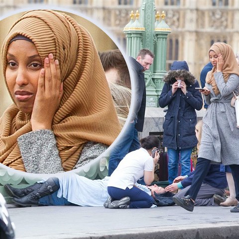 Fotografie muslimky na Westminsterskm most vyvolv diskuze.