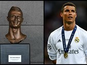 Ronaldo a jeho bezva socha. Sluí jim to, ne?