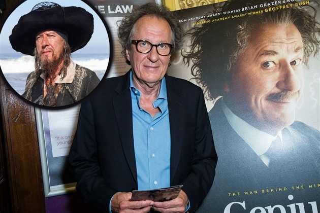 Geoffrey Rush si natáení v echách uívá.