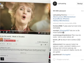 V pozadí videa si mete na Instagramu poslechnout Rytmusv výsmch.