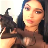 Kylie Jenner a její pes Norman.