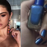 Selena se objevila na premie s modrmi nehty a fanouky to inspirovalo...