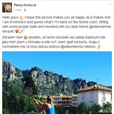 Petra Kvitov je astn, u se zase prohn po kurtech.