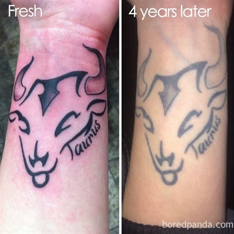 U po tyech letech vypad tetovn naprosto otesn.