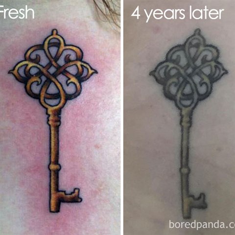 U po tyech letech vypad tetovn naprosto otesn.