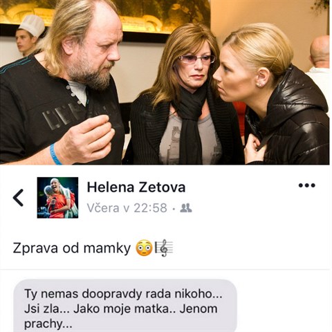 Helena Zeov je zveejnila zprvu od sv maminky.