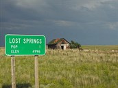 Msteko Lost Springs opt ve Wyomingu.
