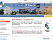 Rozhodnutí o výi dotace pro Branické divadlo na webových stránkách M Prahy 4.