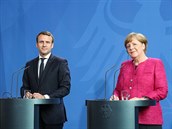 Angela Merkelová a Emmanuel Macron