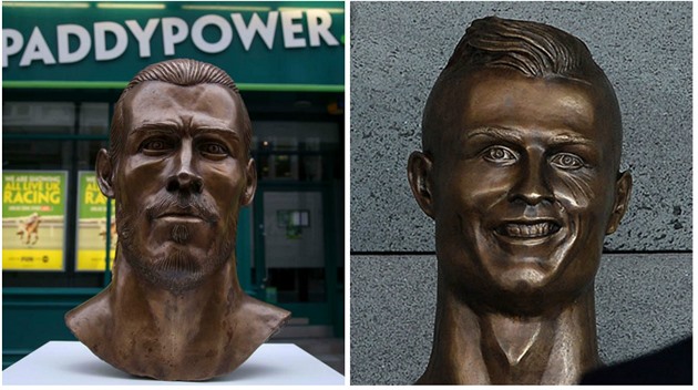Po Ronaldovi neikovný socha ztrapnil i jeho spoluhráe Garetha Balea.