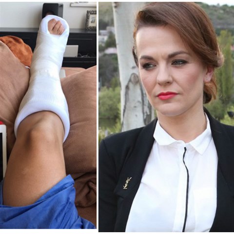 Marta Jandová je po těžkém zranění. Má nohu v sádře.