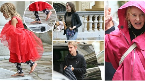 Uma Thurman si nechala do Karlových Var pivézt i dti.