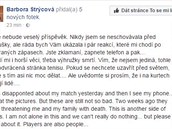 Barbora Strýcová prozradila svtu svou zkuenost skrz Facebook.
