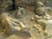 Lidé v Pompejích zahynuli tak, jak byli.