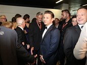 Jeremy Renner na slavnostním zakonení festivalu ve Varech