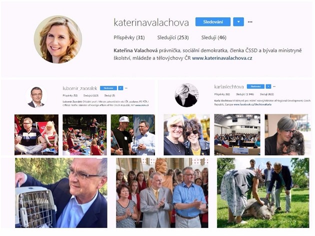 Instagramové úty politik zatím píli nefrí. Oblíbenou sociální sí zatím...