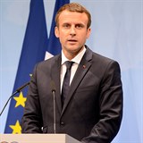 Emmanuel Macron na tiskov konferenci sumitu G20