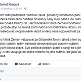 Daniel Kroupa popsal Miloe Zemana tak, jak ho vid dnes vtina intelektul z...