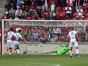 Jediný gól Slavie proti Borisovu vstelil Milan koda z penalty.