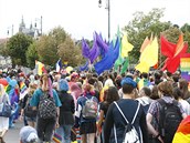 Takhle vypadal obí pochod na oslavu hrdosti leseb, gay, bisexuál a...