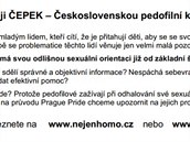 Jeden z leták, kterou komunita pedofil distribuovala bhem pochodu Prague...
